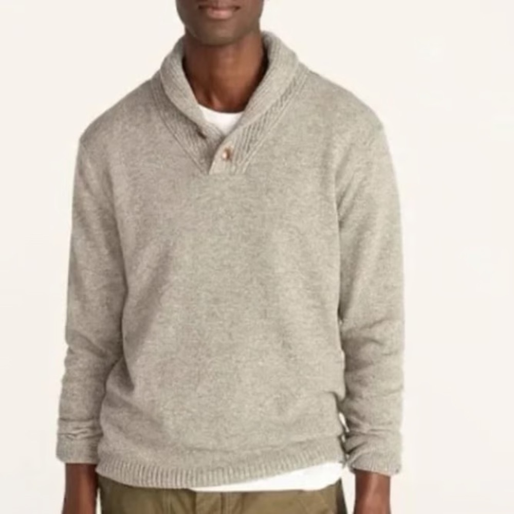 J. Crew Lambs Wool Shawl Collar Sweater